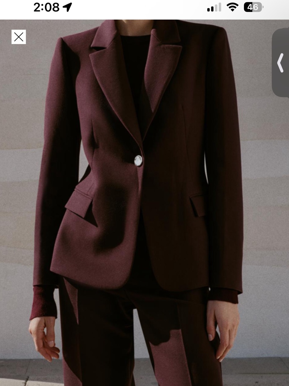 Zara lapel collar long sleeve blazer